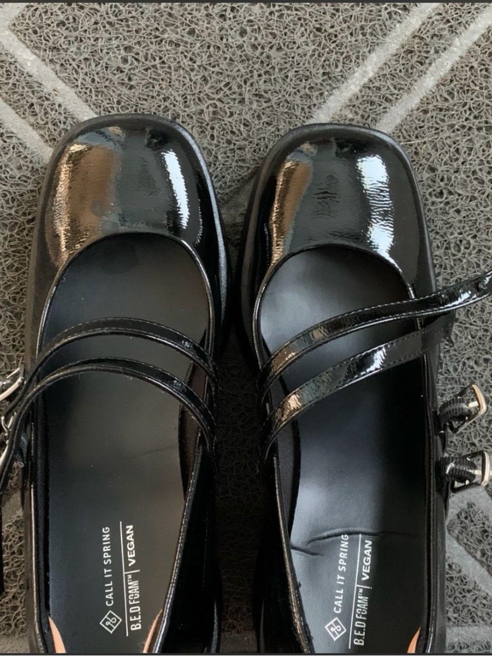 Call It Spring Black Patent Double-Strap Mary Jane Pumps